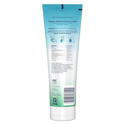 Secret Feminine Wash, 24 HR Deodorizing Feminine Body Wash for Women, Removes 6x Causes of Odor, PH Balanced, Safe to Use Everywhere, Light & Fresh, 8.0 oz