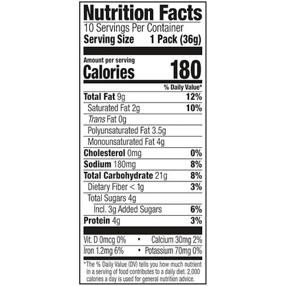 Lance Sandwich Crackers, Malt with Peanut Butter, 10 Individually Wrapped Packs, 6 Sandwiches Each