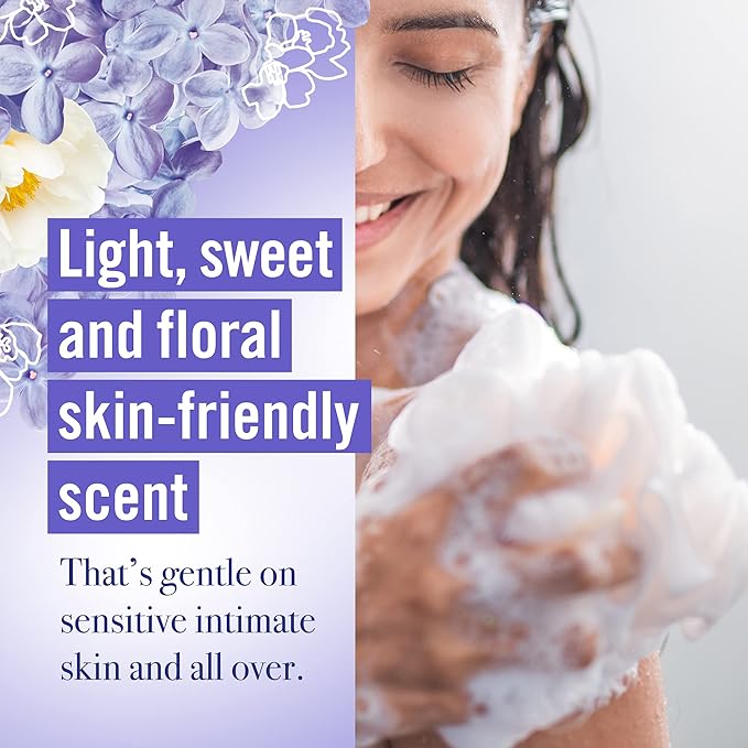 Vagisil Feminine Wash for Intimate Area Hygiene, Scentsitive Scents, pH Balanced and Gynecologist Tested, Spring Lilac, 12 oz (Pack of 3)