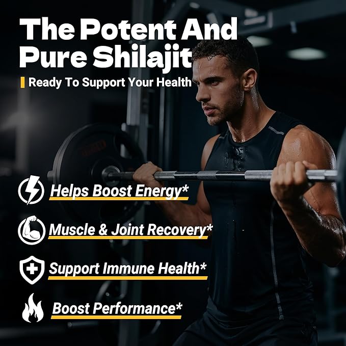 Himalayan Shilajit Gummies for Men & Women –100% Natural Organic Gold Gummies 3000mg with Ashwagandha,Black Musli,Helps Boost Energy,Gokshura,Stamina Vitality Support -Vegan, Non-GMO - 60 Gummies