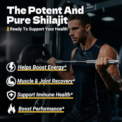 Himalayan Shilajit Gummies for Men & Women –100% Natural Organic Gold Gummies 3000mg with Ashwagandha,Black Musli,Helps Boost Energy,Gokshura,Stamina Vitality Support -Vegan, Non-GMO - 60 Gummies