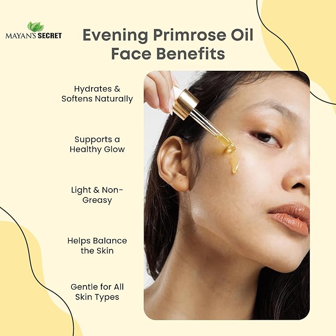 Pure Carrier and Essential Oils for Skin Care, Hair, Body Moisturizer for Face-Anti Aging Skin Care (Evening Primrose Oil Organic, 4oz)