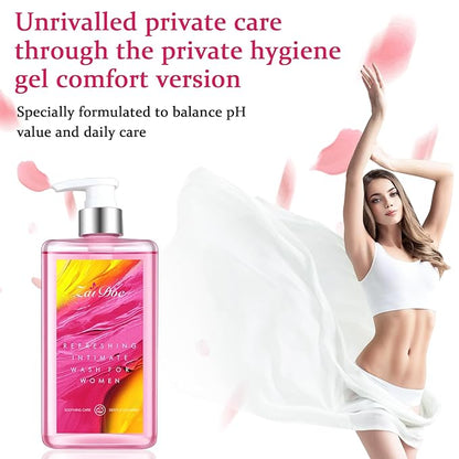 Refreshing Intimate Wash for Women, pH Balance, Gentle Daily Intimate Cleanser, Natural Extracts, Pink, 10.14 fl oz