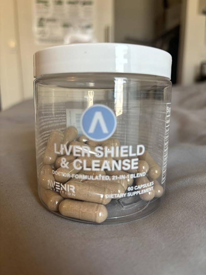 Avenir Nutrition Liver Shield & Cleanse | Herbal Liver Cleanse Detox & Repair Supplement | Milk Thistle & Artichoke Extract Supplements | Fatty Liver & Health Support | 60 Capsules for Men and Women
