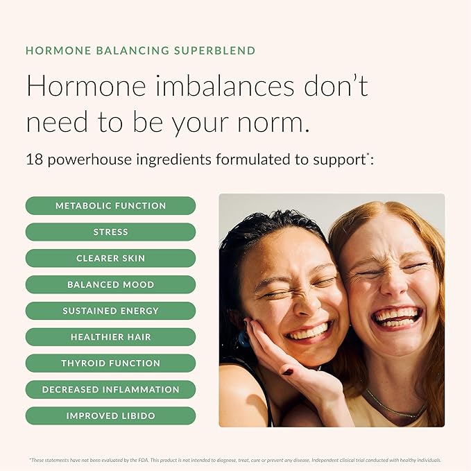 Beam Glow Hormone Balance Supplement for Women – Cortisol Supplement for Women, PMS Relief Supplement, Perimenopause & PCOS Support, Womens Vitamins, Thyroid Support with Ashwagandha & Selenium