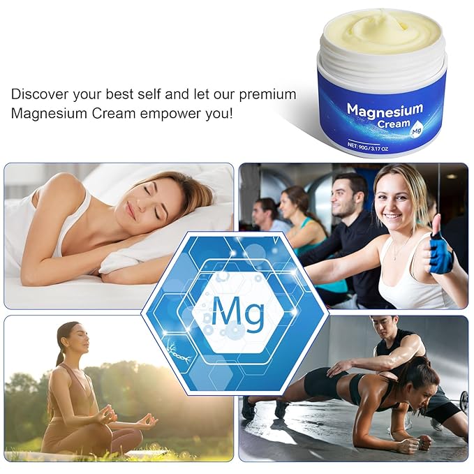 ReliCo Magnesium Cream - Pure Magnesium Oil with Vitamin E, Magnesium Lotion