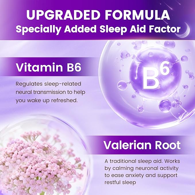 Melatonin Gummies 10mg, 9-in-1 Natural Herbal Sleep Aids for Adults, Sleep Gummies with Magnesium Glycinate, Valerian Root, L-Theanine and Vitamin B6, etc, 45 days supply, Non GMO, Berry Flavored