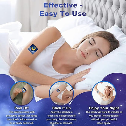Sleep Patches for Adults Extra Strength, Sleep Patch with Melatonin & Valerian, All-Natural Deep Sleep Support Patches for Women & Men