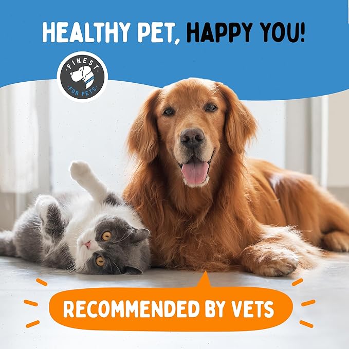 100% Pure Fish Oil for Dogs & Cats (1,545mg Omega 3 per Teaspoon) 32oz. Loaded with EPA & DHA for Joints, Skin & Coat, Itching, Heart & Immune Health. Stronger Than Salmon Oil. Unflavored Omegease.