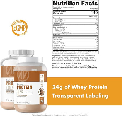 NutraOne ProteinOne Whey Protein Promote Recovery and Build Muscle with a Protein Shake Powder for Men & Women (Chocolate PB Cup, 5 LB)