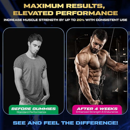 Creatine Monohydrate Gummies for Men & Women, 9000MG Creatine Gummies Sugar Free with L-Taurine, BCAA 2:1, B12 B6 for Boost Strength, Focus & Endurance, Vegan, Non-GMO, Blueberry 120pcs