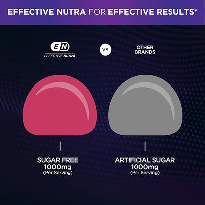 Effective Nutra Resveratrol Gummies 1500mg – Sugar Free Antioxidant Supplement for Heart Health, Immunity & Brain Support – Vegan, Non-GMO, 3rd Party Tested, Raspberry Watermelon, 90 Count