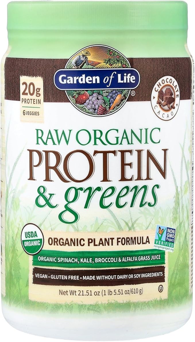 GARDEN OF LIFE Organic Chocolate Protein & Greens, 21.51 OZ