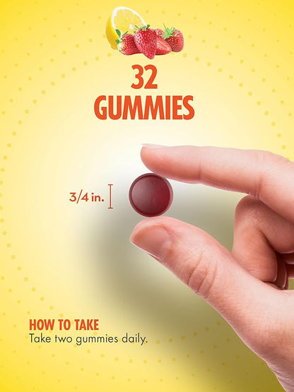 Sundance Stress Support Gummies | with GABA and Lemon Balm | Lemon Strawberry Flavor | 32 Count | Non-GMO & Gluten Free