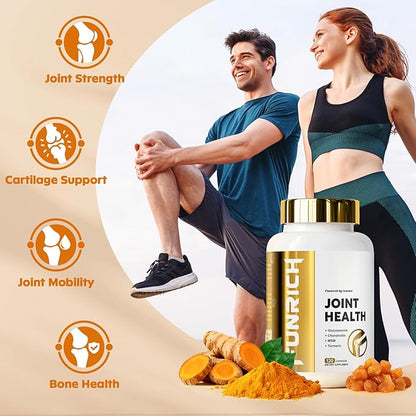 Joints Health Suppplement, Glucosamine Chondroitin MSM - Joint Support Supplement for Women and Men with Turmeric, MSM &Boswellia, for Cartilage, Joint Health and Flexibility - 3 Bottles