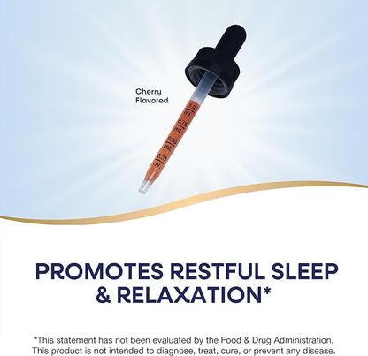 Nature's Way Sleep Tonight Melatonin Drops with L-Theanine, Non-Habit Forming Support*, 2 Oz, Cherry Flavor
