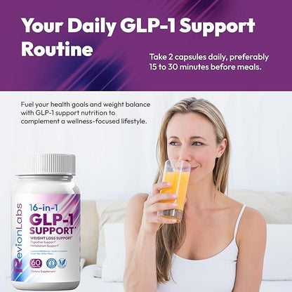 GLP-1 Support Weight Loss Supplement - Natural Appetite Suppressant for Women Men - Berberine Support Activate Hunger Control Curb Cravings Boost Metabolism Fat Burn & Gut Health