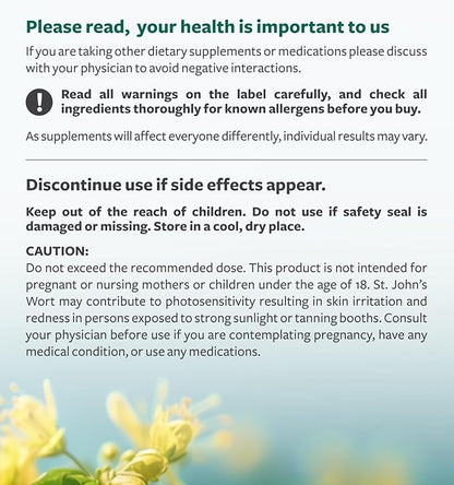 St John's Wort Capsules - Powerful & Potent Saint John's Wort Extract & Whole Herb Complex Standardized to 900mcg Hypericin for Balancing Daily Mood Support - Vegan Non-GMO & Lab Verified (180 Caps)