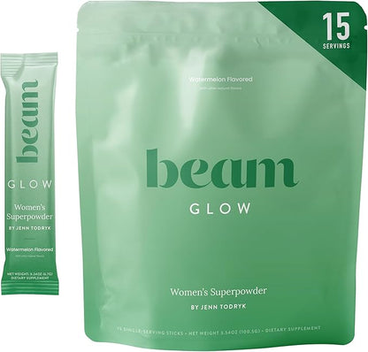 Beam Glow Hormone Balance Supplement for Women – Cortisol Supplement for Women, PMS Relief Supplement, Perimenopause & PCOS Support, Womens Vitamins, Thyroid Support with Ashwagandha & Selenium