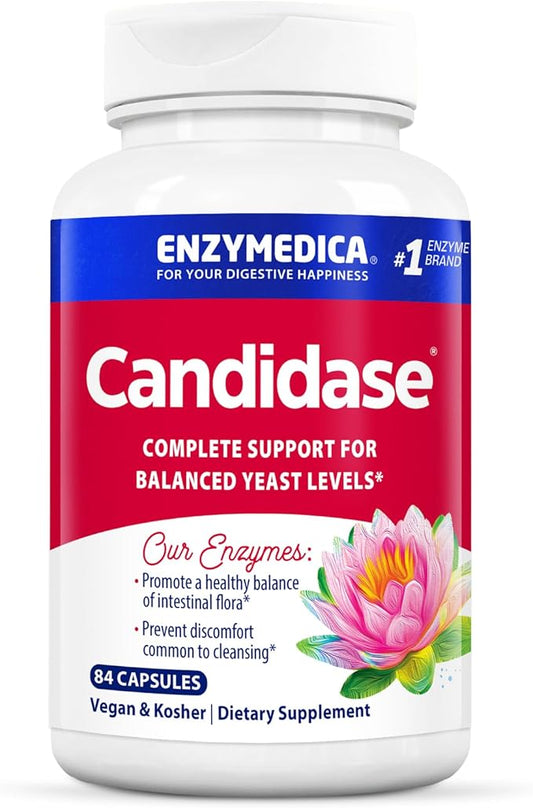 Enzymedica, Candidase, Digestive Enzymes for Gentle Cleansing Support, Gut Health & Digestion, 84 Count