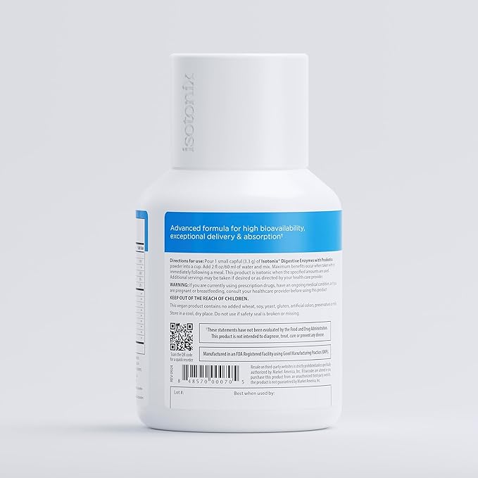 Isotonix® Digestive Enzymes with Probiotics | DigeZyme® Multi-Enzyme Complex & Lactospore® Bacillus Coagulans | Nutrient Absorption, Gut Balance & Digestive Health | Vegan, Gluten-Free | 90 Servings