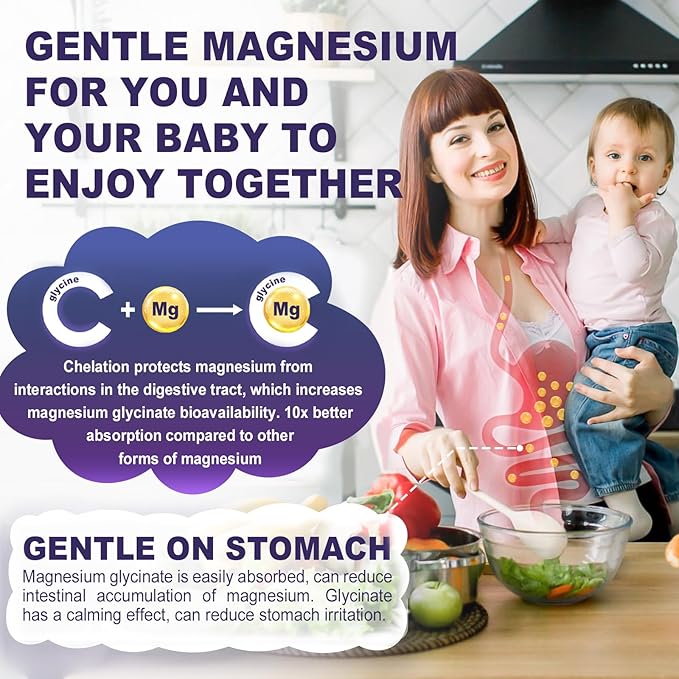 Magnesium Glycinate Gummies for Kids 6+ & Adults, Kids Magnesium Sleep Aid Gummies 500mg/250mg with L Theanine, B6, Glycine, Zinc for Sleep, Calm, Relax Brain, Muscle, Melotonin Free, Sugar Free, 60Ct