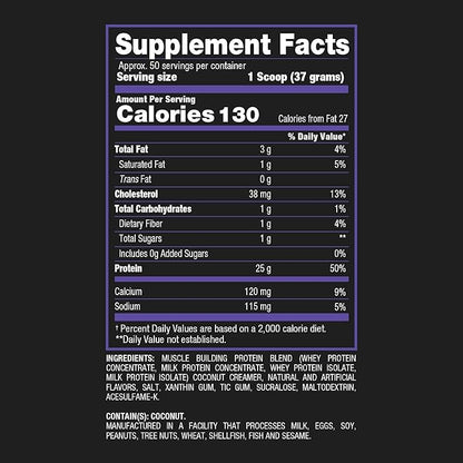 BPI Sports Whey HD Ultra Premium Protein Powder Isolate | Workout Whey Protein Powder for Men & Women for Muscle Gain | Milk Protein Concentrates | Blueberry Muffin, 4.07 Pound