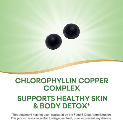 Nature’s Way Chlorofresh Chlorophyll Gummies, Supports Healthy Skin and Body Detox*, Internal Deodorant*, Orchard Fruit Flavored, 60 Gummies