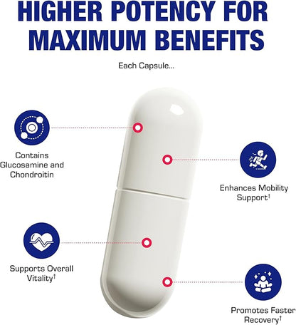 Nutra Disc & Joint Support Supplement - Clinically Formulated Restorative Cartilage Ligament and Tendon Supplement with Patented Meriva Curcumin & Glucosamine and Chondroitin for Adults - 45 Servings