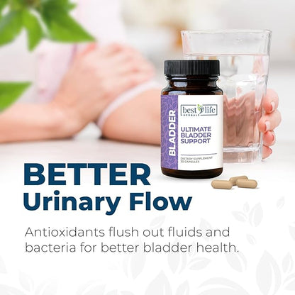 Best Life Herbals Ultimate Bladder Support Dietary Supplement 30 Capsules Restore Your Freedom and Confidence - 1 Bottle