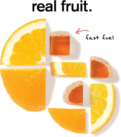 Skratch Labs Energy Chews | Gummies for Running, Cycling & Endurance Quick Carbs for Athletes, Easy to Digest, Real Fruit | Gel Alternative for Long Runs & Rides | Orange 10 Pack | Gluten Free, Vegan