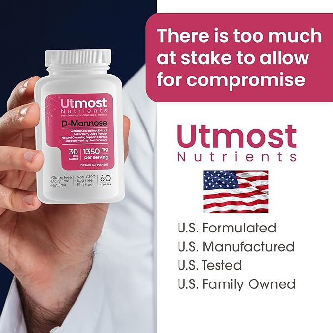 Urinary Defense D-Mannose Supplement - Urinary Health for Women - Optimized Clinical Strength Formula Cleanses, Flushes and Rebuilds The Urinary System