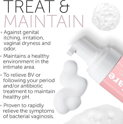 Feminine Wash | BV Treatment For Women | ph Balance Feminine Wash for Bacterial Vaginosis Treatment | Probiotic & Prebiotic Cleanser | Vaginal Dryness Hydration & Odor Control
