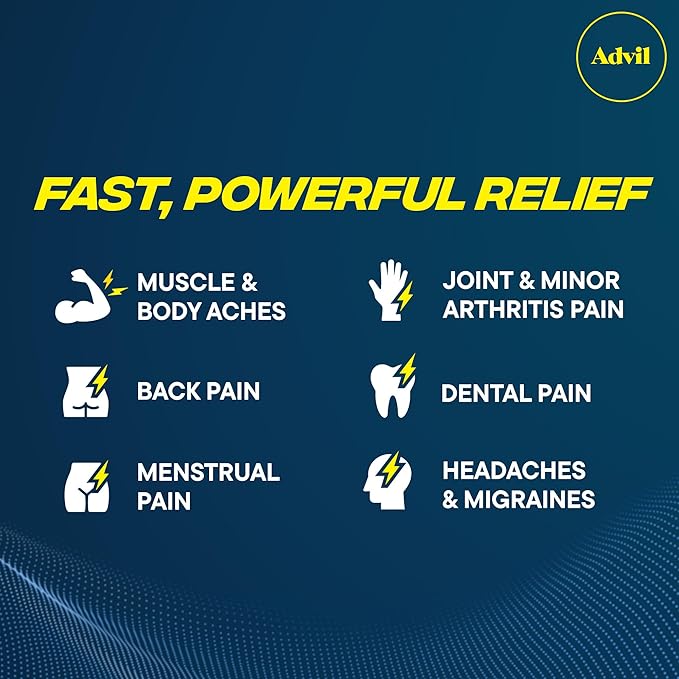Advil Dual Action Coated Caplets, 125 Mg Ibuprofen and 250 Mg Acetaminophen per Dose (2 Dose Equivalent) for 8 Hour Pain Relief - 216 Count