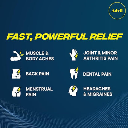 Advil Dual Action Coated Caplets, 125 Mg Ibuprofen and 250 Mg Acetaminophen per Dose (2 Dose Equivalent) for 8 Hour Pain Relief - 216 Count