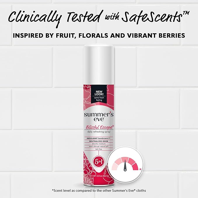 Summer's Eve Blissful Escape Daily Refreshing Feminine Spray, 2 oz (Pack of 2)