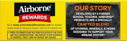 Airborne 1000mg Vitamin C with Vitamin D & Zinc, Sugar Free Multivitamin Immune Support Supplement, Antioxidants Vitamins A C & E, Very Berry Flavor, 30 Tablets (Pack of 2)