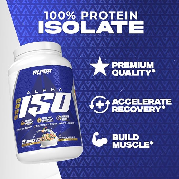 Alpha Supps ISO, Low Carb 100% Whey Protein Isolate Powder, 25 Grams Per Serving, Helps Support Muscle Growth, Low Sugar and Gluten Free (Strawberry Shortcake, 5 lb)