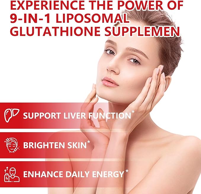 2 Packs 2500MG Liposomal Glutathione Gummies Supplement - Support Skin & Liver Function, 98% Bioavailability, with L-Glutathione & Milk Thistle to Support Antioxidant & Enhance Immunity