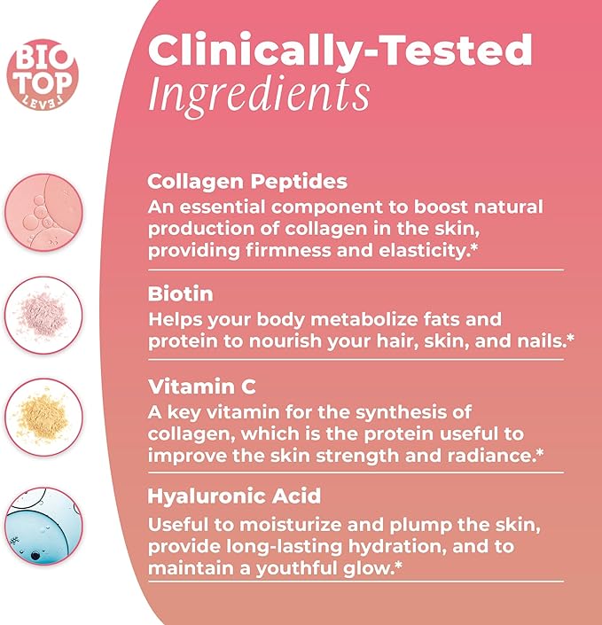 Best Combination (Bundle) for the Good Health of Joints, Bones, Muscles, Hair, Skin and Nails - Glucosamine, Chondroitin, Collagen, Biotin, Hyaluronic Acid, MSM and Vitamin C