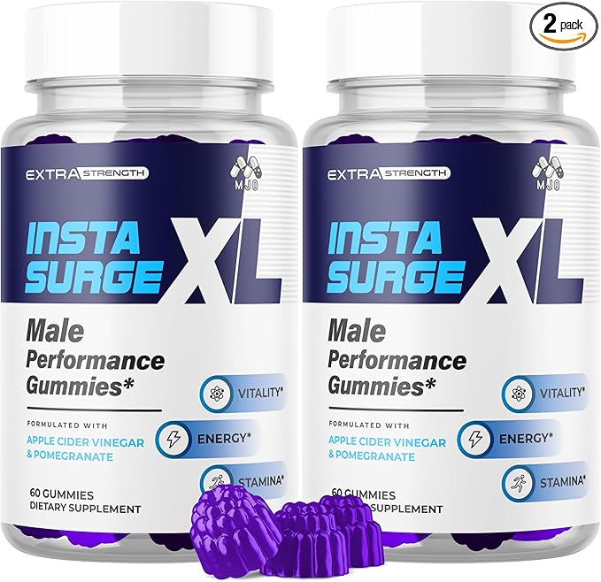 (2 Pack) Insta Surge XL Gummies, Official InstaSurge XL Gummys with All Natural Ingredients, Insta SurgeXL Advanced Formula Health Supplement Max Strength Active Lifestyle Multivitamin (120 Gummies)