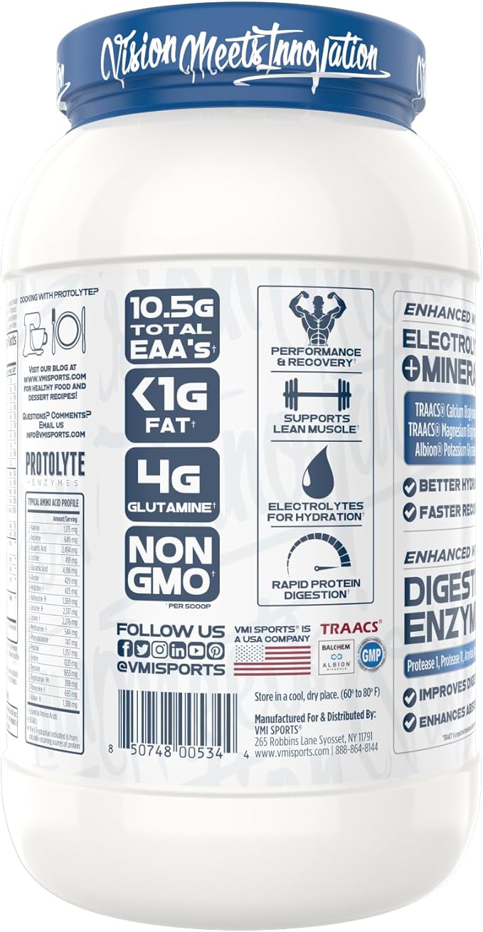 VMI Sports | ProtoLyte Whey Isolate Protein Powder | Low Calorie Whey for Weight Loss and Muscle Gain | Digestive Enzymes | Non-GMO (1.6 lb, Chocolate Peant Butter)