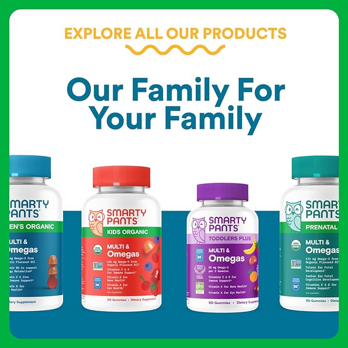 SmartyPants Multivitamin for Men, Organic Gummies: Methylfolate, Omega 3 (ALA), Vitamin D3, C, Vitamin B12, B6, A, K & Zinc for Immune Support, Biotin, Vegetarian, 120 Gummies (30 Day Supply)