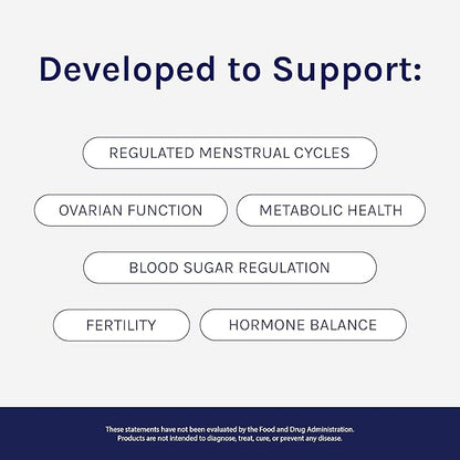 SoWell Synced Women’s Hormone Balance Supplement with Inositol, Vitamin D, and Folate for PCOS & Menstrual Cycle Support, 120 Capsules