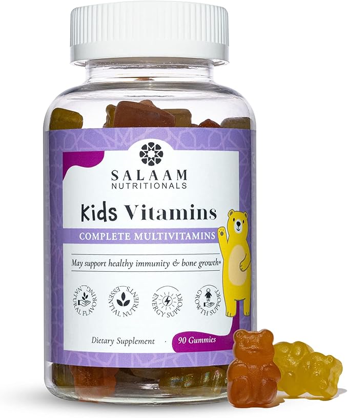 Salaam Nutritionals - Multivitamins, Multivitamins for Kids, Gummy Vitamins with 13 Essential Vitamins + Minerals, Bone and Immunity Support, 90 Count, 1 Pack