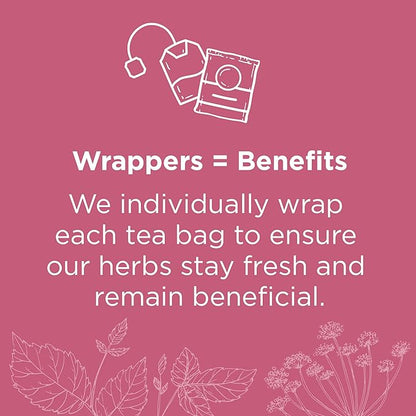 Traditional Medicinals Organic Raspberry Leaf Herbal Tea, Eases Menstrual Cramps & Supports Healthy Pregnancy - 48 Tea Bags