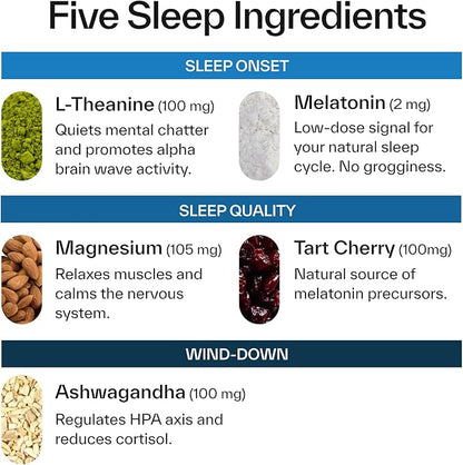 Elo Sleep Gummies for Deep Recovery & Restful Sleep | Magnesium, L-Theanine & Low-Dose Melatonin | Non-Groggy Formula, Wake Refreshed | Sugar-Free, Vegan, Non-GMO | 28 Servings