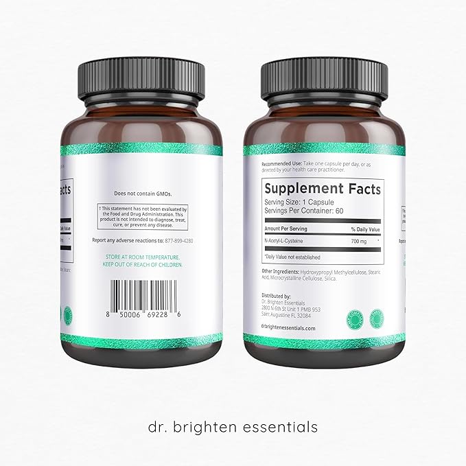 Dr. Brighten N-Acetyl-Cysteine (NAC) — 60 Capsules
