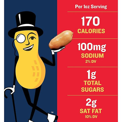 PLANTERS Salted Cocktail Peanuts, 16 oz. Resealable Jar - Cholesterol Free Heart Healthy Snack - A Good Source of Essential Nutrients - Premium Quality Peanuts - Kosher