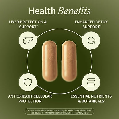 Snap Supplements Liver Health & Detox - Milk Thistle Supplement Supports Healthy Liver and Digestive Health, 60 Vegetarian Capsules (1 Month Supply)